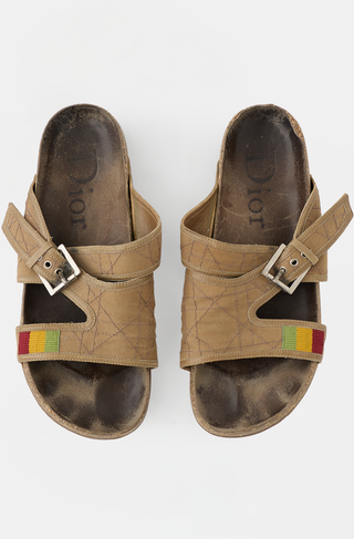 Dior 2004 Rasta Quilted Sandal