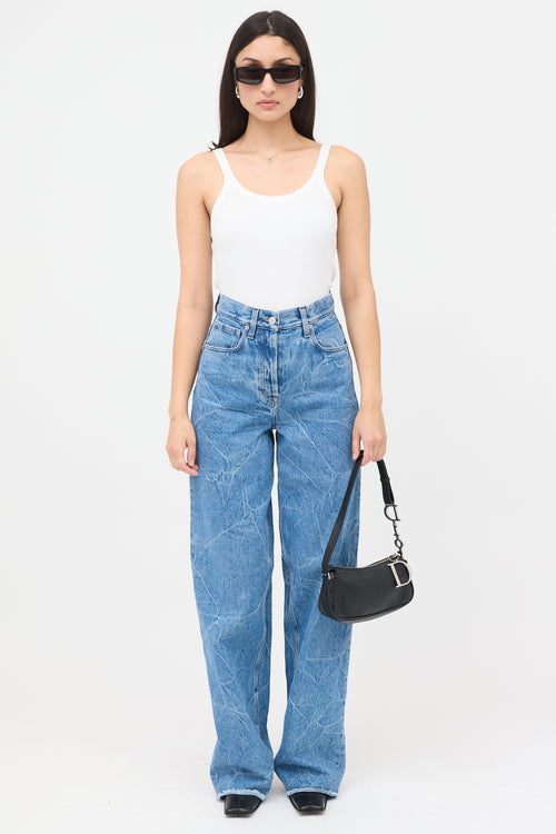 Dior 2005 Leather D-Charm Pochette Bag