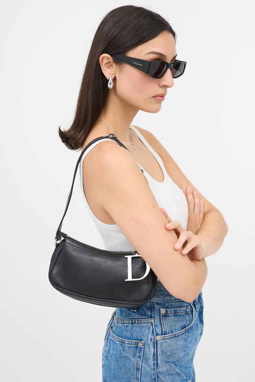 Dior 2005 Leather D-Charm Pochette Bag