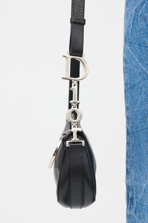 Dior 2005 Leather D-Charm Pochette Bag