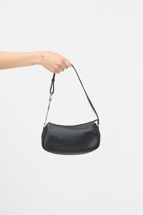 Dior 2005 Leather D-Charm Pochette Bag