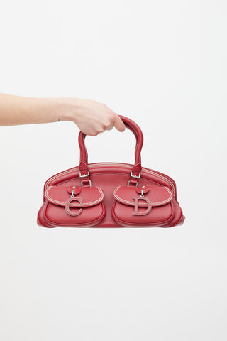 Dior 2005 Red Leather Dectective Bag