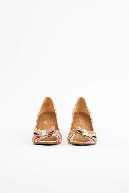 Dior 2008 Floral Peep Toe Pump