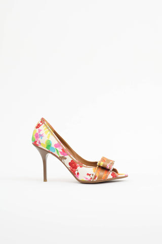 Dior 2006 Floral Peep Toe Pump