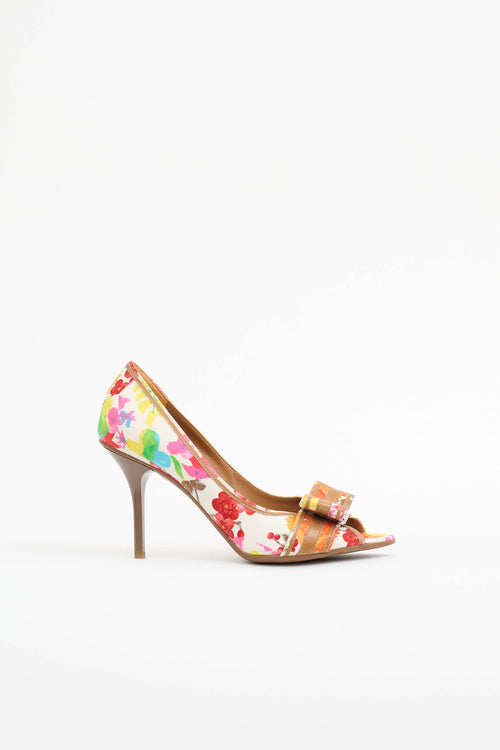 Dior 2006 Floral Peep Toe Pump