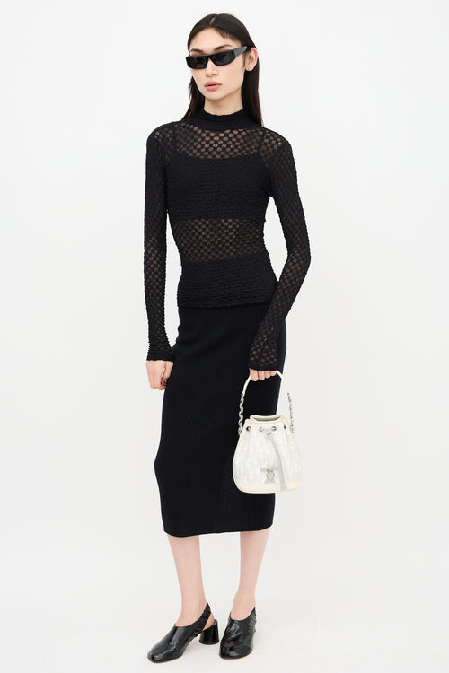 Dior 2007 Diorissimo Drawstring Bucket Bag