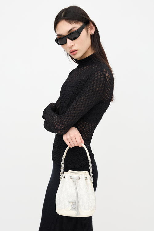 Dior 2007 Diorissimo Drawstring Bucket Bag