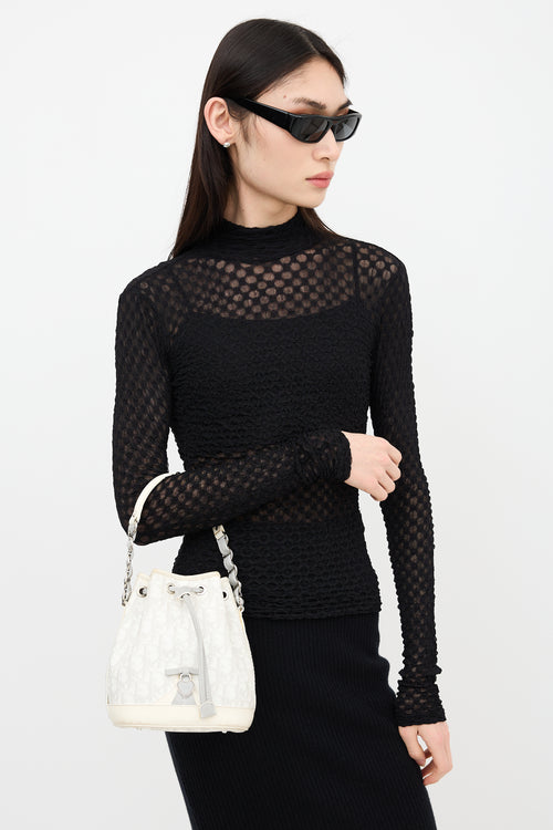 Dior 2007 Diorissimo Drawstring Bucket Bag