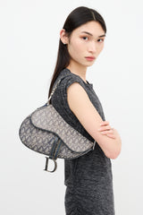 Dior 2007 Jacquard Saddle Bag
