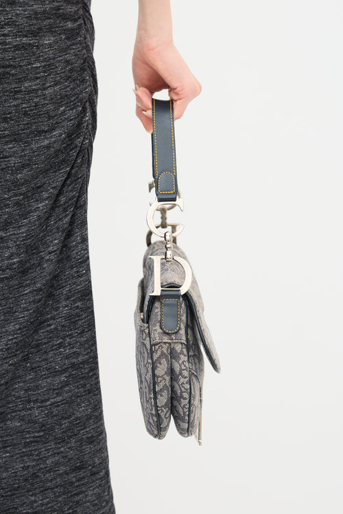 Dior 2007 Jacquard Saddle Bag