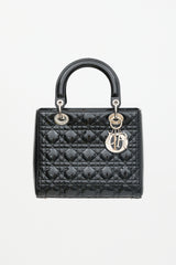 Dior 2010 Patent Leather Medium Lady Dior Bag