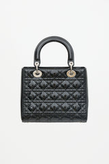 Dior 2010 Patent Leather Medium Lady Dior Bag