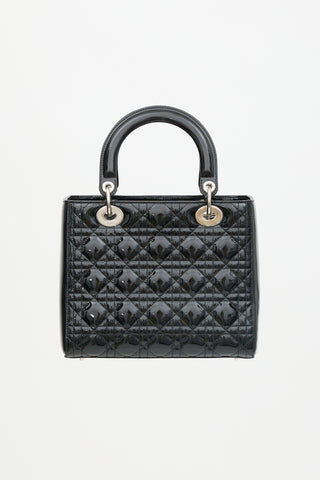 Dior 2010 Patent Leather Medium Lady Dior Bag