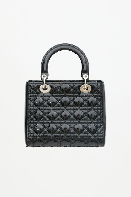 Dior 2010 Patent Leather Medium Lady Dior Bag