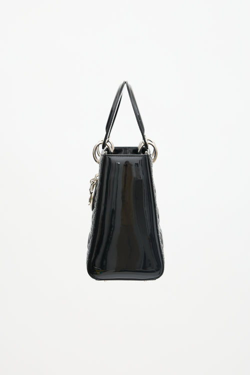 Dior 2010 Patent Leather Medium Lady Dior Bag