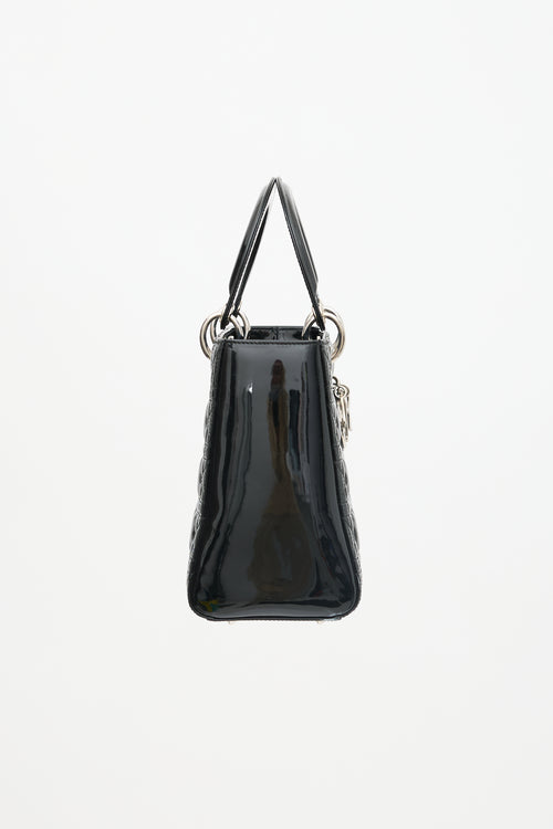 Dior 2010 Patent Leather Medium Lady Dior Bag
