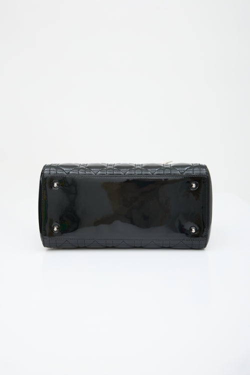 Dior 2010 Patent Leather Medium Lady Dior Bag