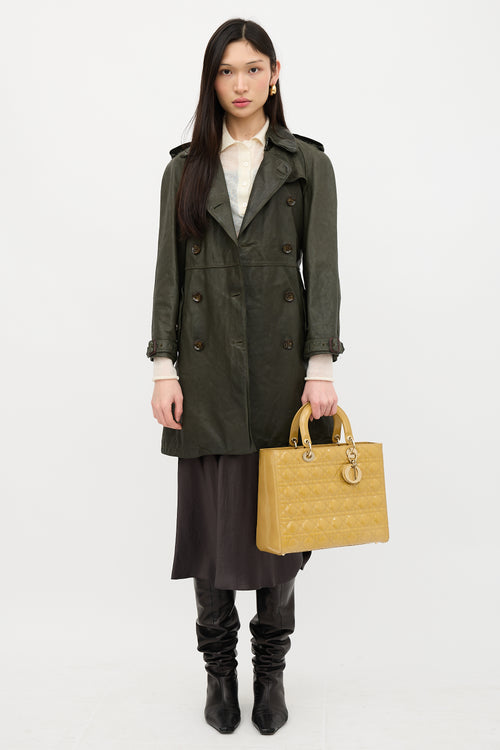 Dior 2010 Patent Cannage Large Lady Dior Bag