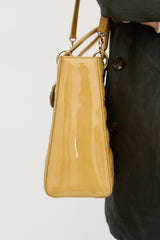 Dior 2010 Patent Cannage Large Lady Dior Bag