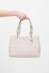 Dior 2011 Pink Quilted Leather Soft Shopping Tote Bag