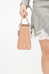 Dior 2012 Dusty Pink Patent Medium Lady Dior Bag