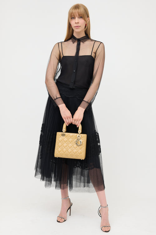 Dior 2014 Patent Medium Lady Dior Bag