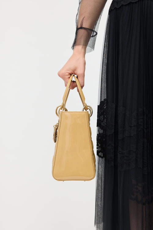 Dior 2014 Patent Medium Lady Dior Bag