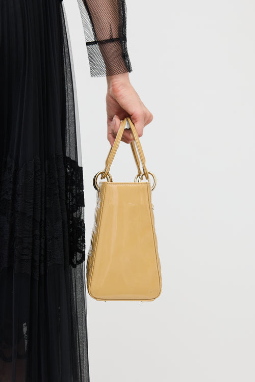 Dior 2014 Patent Medium Lady Dior Bag