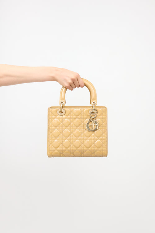 Dior 2014 Patent Medium Lady Dior Bag