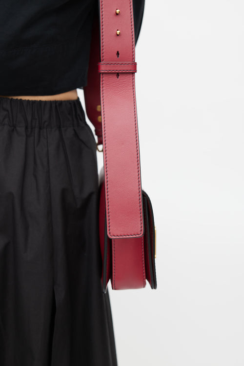 Dior 2017 Red Dio(r)evolution Flap Crossbody Bag