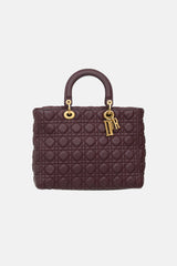 Dior 2018 Leather Large Lady Dior Bag