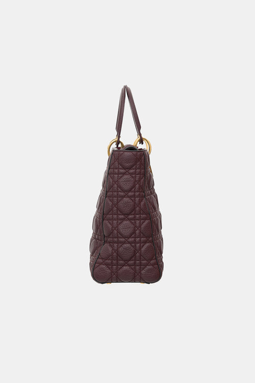 Dior 2018 Leather Large Lady Dior Bag