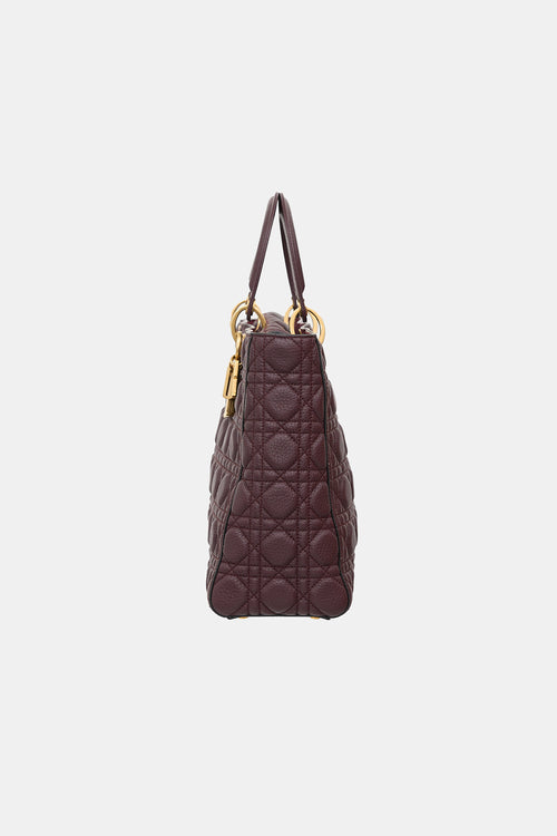 Dior 2018 Leather Large Lady Dior Bag
