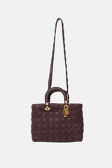 Dior 2018 Leather Large Lady Dior Bag
