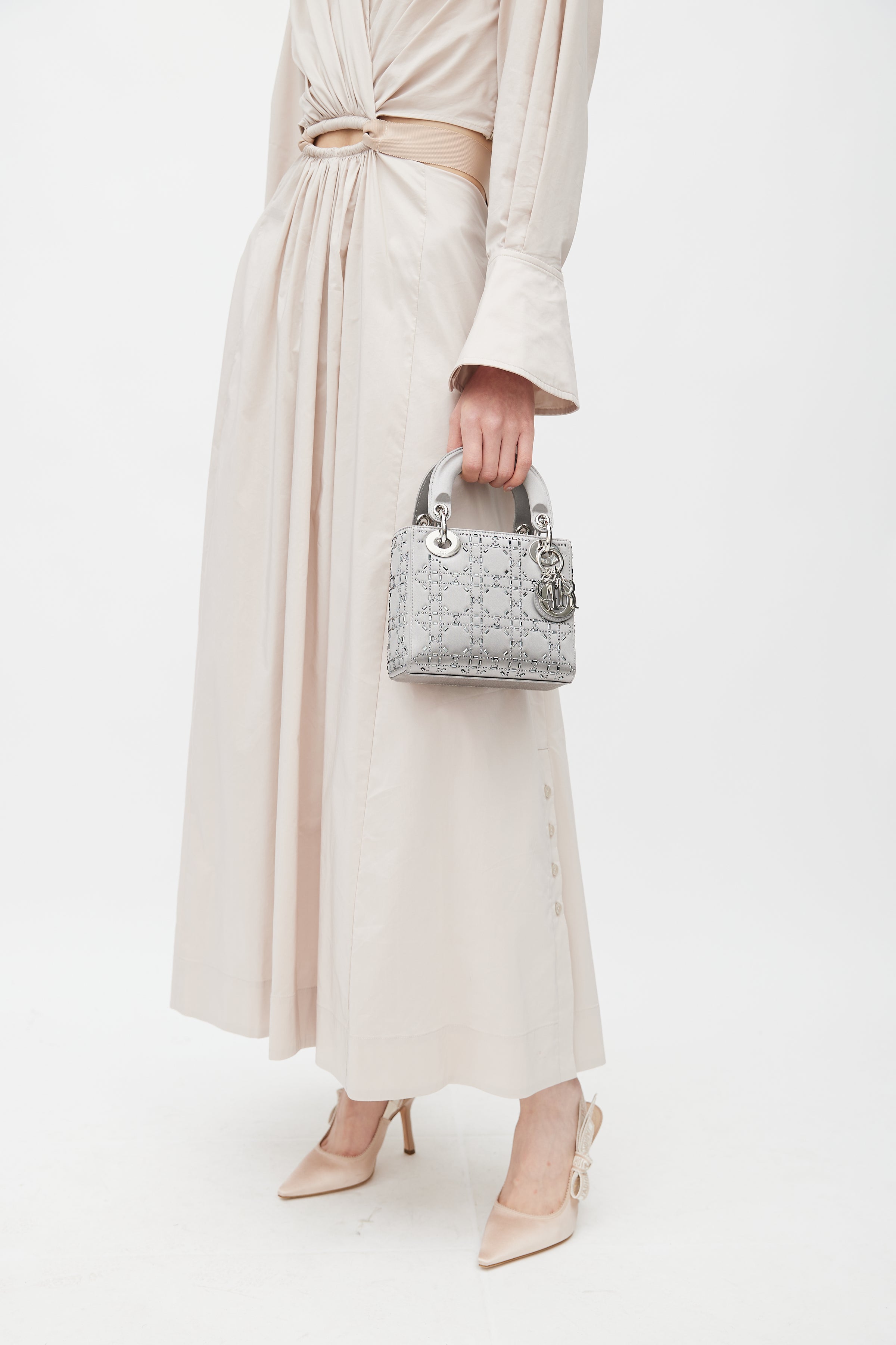 Dior // Gunmetal Silver Medium Lady Dior Bag – VSP Consignment