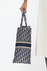 Dior 2019 Navy & Cream Monogram Canvas Large Book Tote