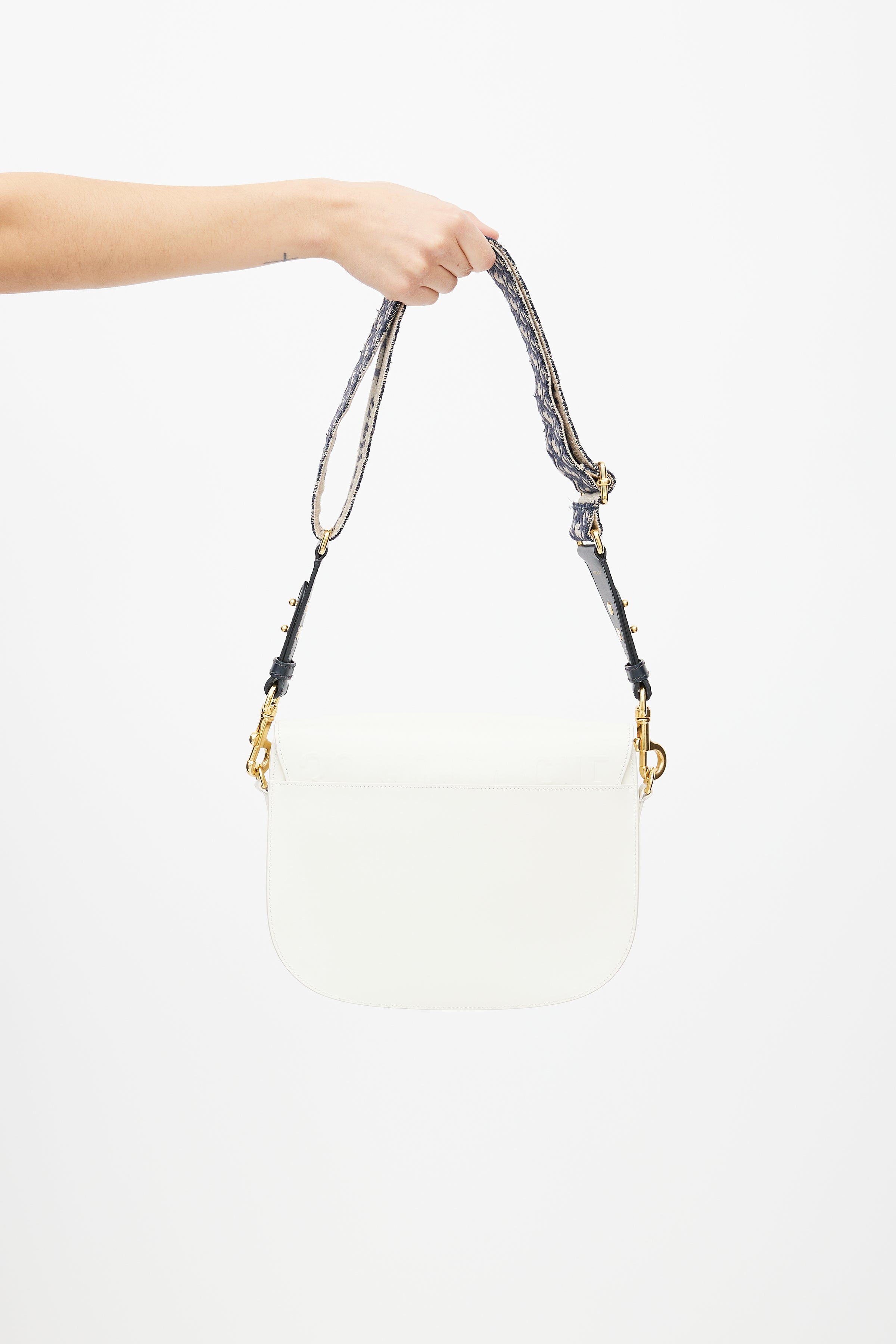 Dior 2020 White Leather Large Bobby Crossbody Bag