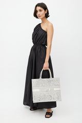 Dior 2021 Grey Canvas Large Toile De Jouy Book Tote