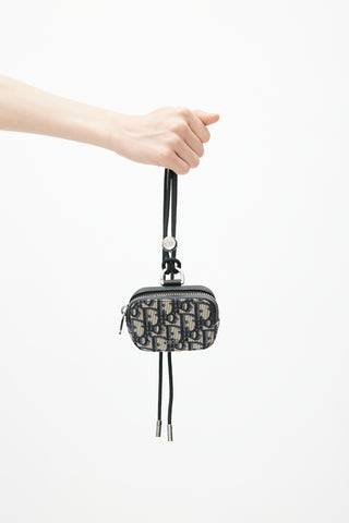 Dior 2021 Navy & Beige Nano D-Touch Pouch