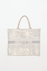 Dior 2021 Large Toile De Jouy Book Tote Bag
