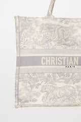 Dior 2021 Large Toile De Jouy Book Tote Bag