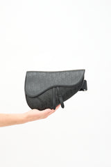 Dior 2021 Perforated Leather Saddle Bag