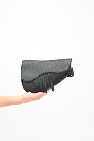 Dior 2021 Perforated Leather Saddle Bag