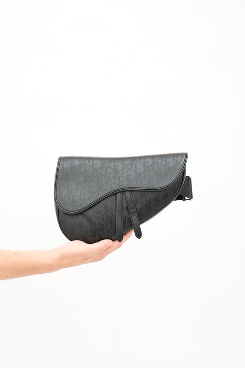 Dior 2021 Perforated Leather Saddle Bag