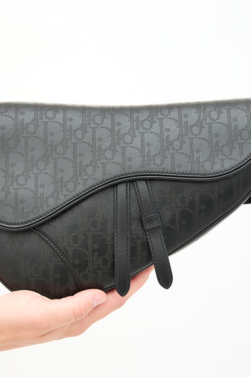 Dior 2021 Perforated Leather Saddle Bag