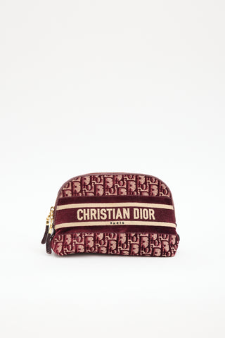 Dior 2021 Velvet Oblique Cosmetic Pouch