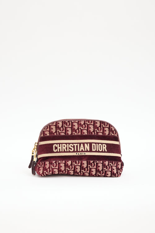 Dior 2021 Velvet Oblique Cosmetic Pouch