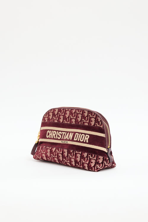 Dior 2021 Velvet Oblique Cosmetic Pouch