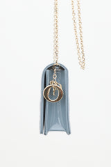 Dior 2022 Blue Cannage Patent Leather Lady Dior Pouch