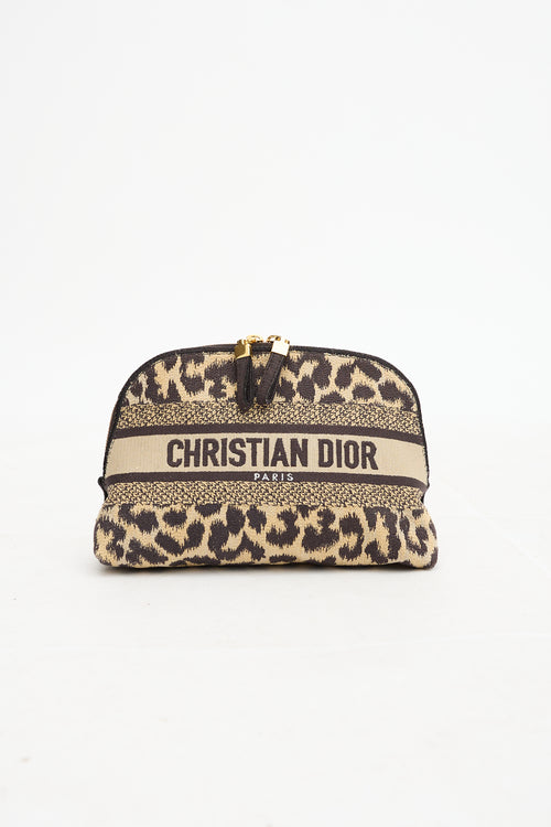 Dior 2022 Canvas Printed Cosmetic Pouch
